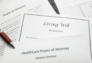 Image of probate and power of attorney documents